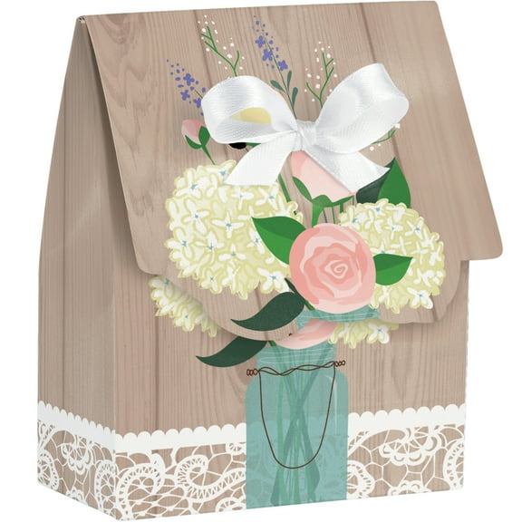 Rustic Wedding Favor Bags, 12 pack