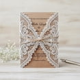 thumbnail image 1 of Rustic Wedding Invitations Cards Vintage Kraft Paper Invite Cards Envelopes Included (Blank), 1 of 4