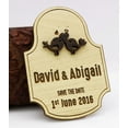 thumbnail image 1 of Rustic Wedding Save the Date Magnets Wooden Engraved Magnet 20 Personalized Wedding Announcement Idea, 1 of 2
