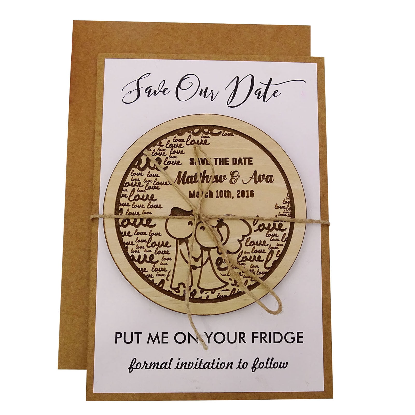 Rustic Wedding Save the Date Magnets Wooden Engraved Magnet 20 ...