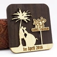 thumbnail image 1 of Rustic Wedding Save the Date Wooden Magnet 20 Custom Engraved Wooden Magnet Personalized Gift, 1 of 3