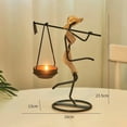 thumbnail image 1 of Rustic Wedding Table Centerpiece Decor Living Room Human Figurines Candlestick Gifts Candle Holders Home Decoration Accessories (Maiden G), 1 of 7