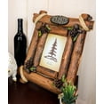 thumbnail image 1 of Rustic Western Autumn Fall Festive Pinecones With Wooden Log Picture Frame 5"X7", 1 of 6