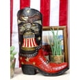 thumbnail image 1 of Rustic Western Bald Eagle Clutching Liberty Bell Cowboy Boot Vase Figurine, 1 of 6