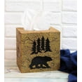 thumbnail image 1 of Rustic Western Black Bear Pine Trees Forest Silhouette Tissue Box Cover Holder, 1 of 10