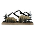 thumbnail image 1 of Rustic Western Black Bears And Cub By Mountain Forest Cutout Wooden Figurine, 1 of 10