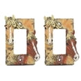 thumbnail image 1 of Rustic Western Chestnut Palomino Horses Single Gang Rocker Switch Cover Set Of 2, 1 of 7