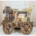 thumbnail image 1 of Rustic Western Covered Wagon With Wheels And Horseshoe Cross 6"X4" Picture Frame, 1 of 10