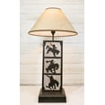 thumbnail image 1 of Rustic Western Cowboy Giddy Up Horse Wood And Metal Bedside Desktop Table Lamp, 1 of 10