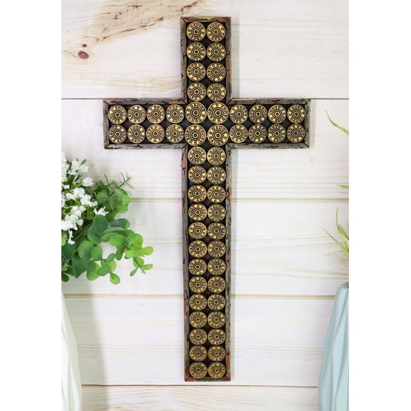 Rustic Western Crate Decor Wall Cross 14.25" Height