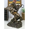 thumbnail image 1 of Rustic Western Desert Rodeo Cowboy On Rearing Horse With Lasso Ropes Figurine, 1 of 9