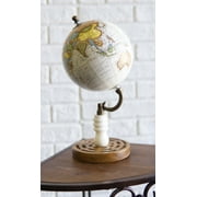 Rustic Western Farmhouse World Atlas Map Globe Desktop Standing Decor Accent 10"