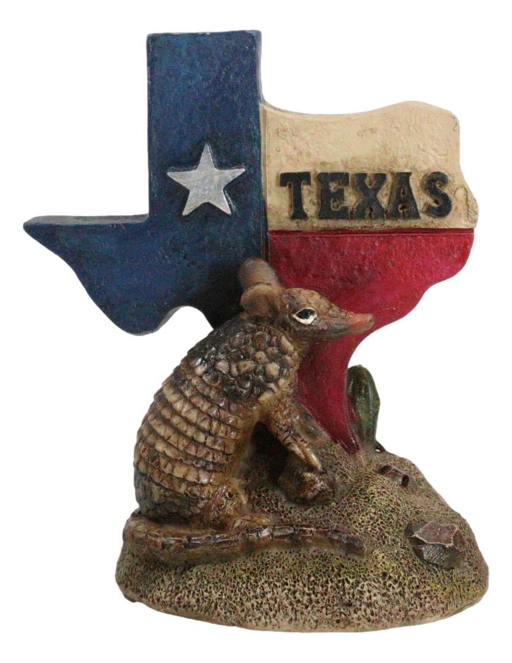 Rustic Western Greetings Lone Star State Of Texas Map With Armadillo ...