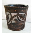 thumbnail image 1 of Rustic Western Horses Stars Studs Braided Rope Trim Metal Wire Waste Basket Bin, 1 of 5
