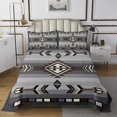 thumbnail image 1 of Rustic Western King Quilt Set American Southwestern Bedspread Set Men Bohemian Aztec Coverlet Set Exotic Tribal Bed Set Brown Grey Farmhouse Room Decor 3 Pcs, 1 of 5