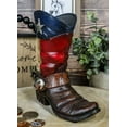 thumbnail image 1 of Rustic Western Patriotic Texas State Flag Cowboy Boot Money Coin Piggy Bank, 1 of 9