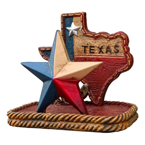 Rustic Western Star State Of Texas Map Horseshoe Ropes Napkin Or Card Holder