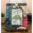 thumbnail image 1 of Rustic Western Star Texas Flag Longhorn Skull Bluebonnet 4X6 Picture Photo Frame, 1 of 9