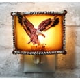 thumbnail image 1 of Rustic Western Swooping Bald Eagle Bird Faux Birchwood Wall Plug In Night Lights, 1 of 4