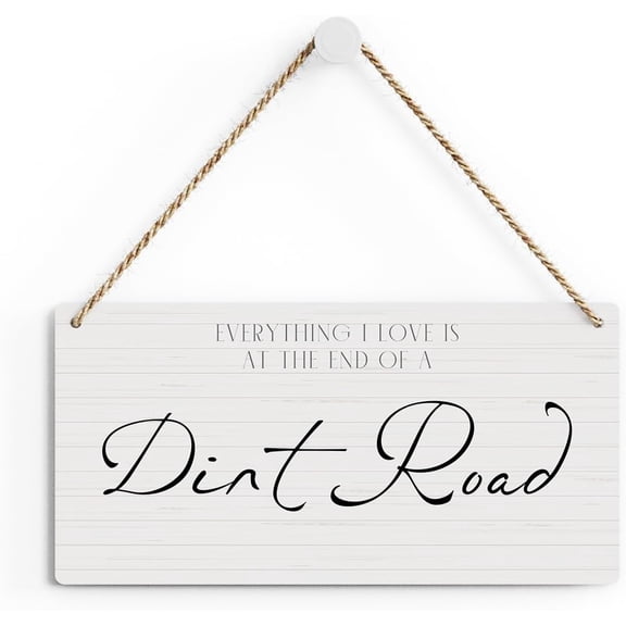 Rustic Western Theme Wood Decor Sign, Everything I Love is at the End Printed Wood Sign Wall Art, Hanging Door Sign, Decorative Wood Sign Home Man Cave Decor 10x5 Inch