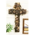 thumbnail image 1 of Rustic Western Wildlife Deer Stag with Antlers And Does Family Wall Cross Plaque, 1 of 6