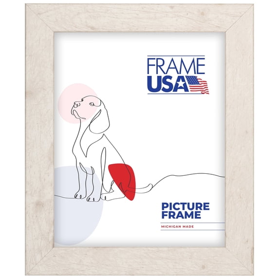 11x14 Picture Frame, White Rustic I 26012, 1.25 Inch MDF with Glass, Wall Display