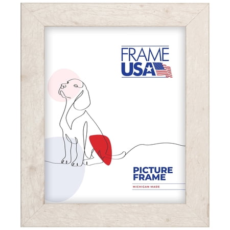 18x36 Picture Frame, White Bauhaus 125 Style 26012, 1.25 Inch MDF with Plexiglass, Wall Display