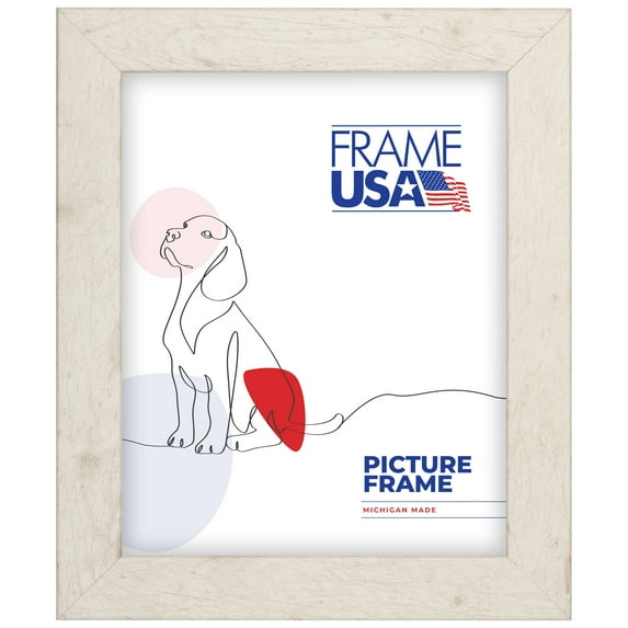 4x5 Picture Frame, White Bauhaus 125 Style 26012, 1.25 Inch MDF with Glass, Wall Display