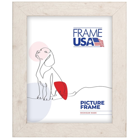 9x12 Picture Frame, White Bauhaus 125 Style 26012, 1.25 Inch MDF with Glass, Wall Display
