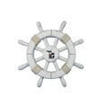 thumbnail image 1 of Rustic White Decorative Ship Wheel with Seagull- 12 in., 1 of 1