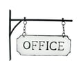 thumbnail image 1 of Rustic White Enamel Dual Hanging Office Flange Sign Embossed Business Shop Wall Decor, 1 of 5