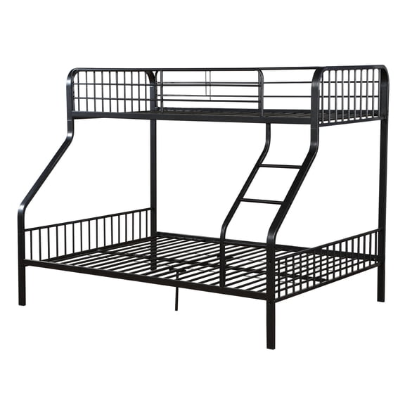Rustic White Metal Bunk Bed With Built-in And Build Quality Powder-coated Secure Structure