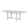 thumbnail image 1 of Rustic White Oak Dining Table: 84" Extendable Rectangular Farmhouse Table for Dining Room - White Oak Finish, Seats 6, Trestle Base, 1 of 8