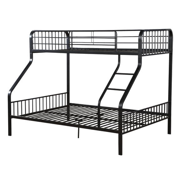 Rustic White Wood Tone - Metal Tube Support Slats - Kids' Room - Space - Saving Sleeping Solution