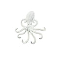 thumbnail image 1 of Rustic Whitewashed Cast Iron Wall Mounted Decorative Octopus Hooks, 7 in., 1 of 1