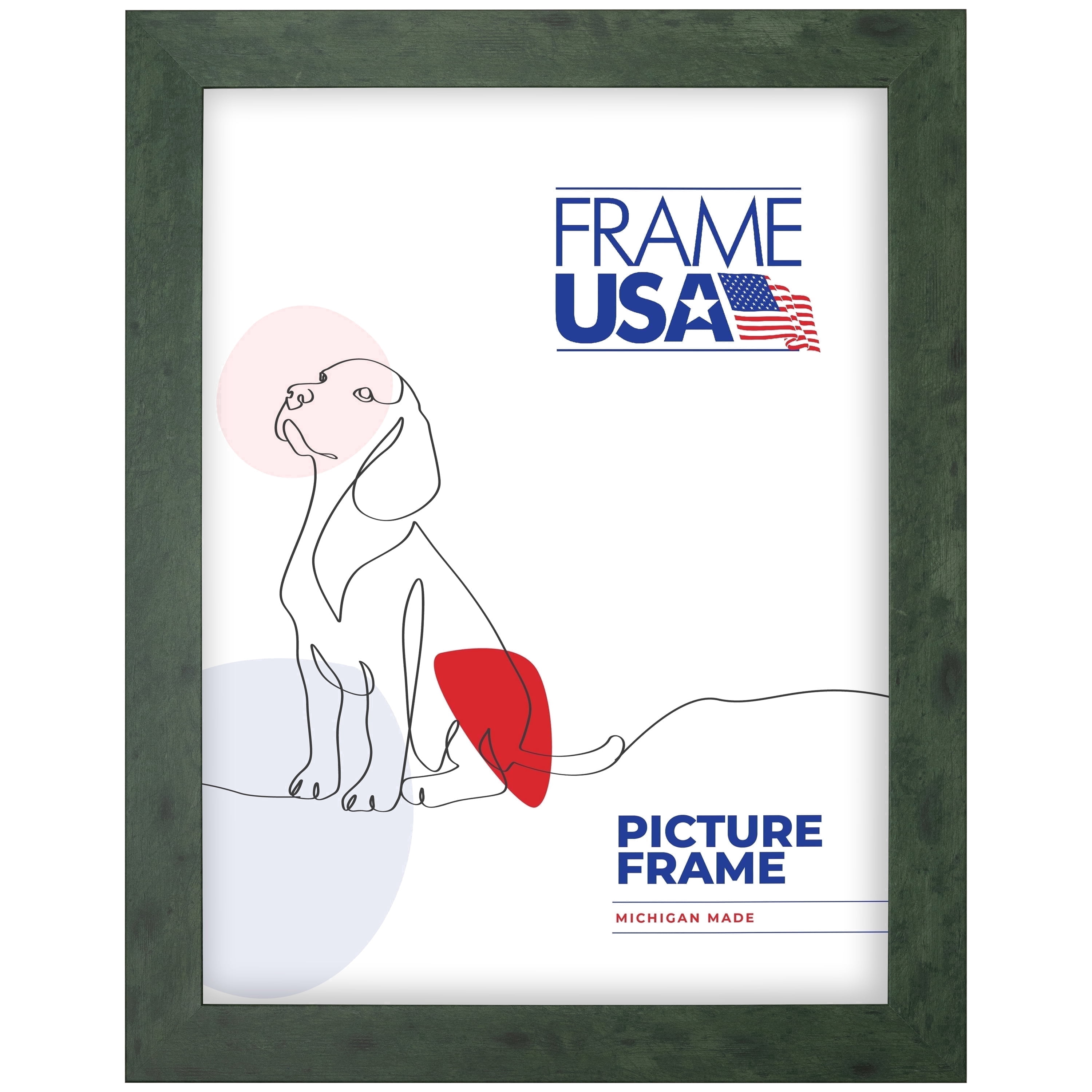 Rustic Wide Green 18x24 Inch Picture Frame
