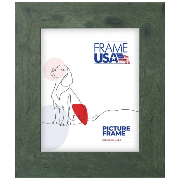 Rustic Wide Green 7x9 Inch Picture Frame