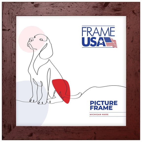 Rustic Wide Red 16x16 Inch Picture Frame