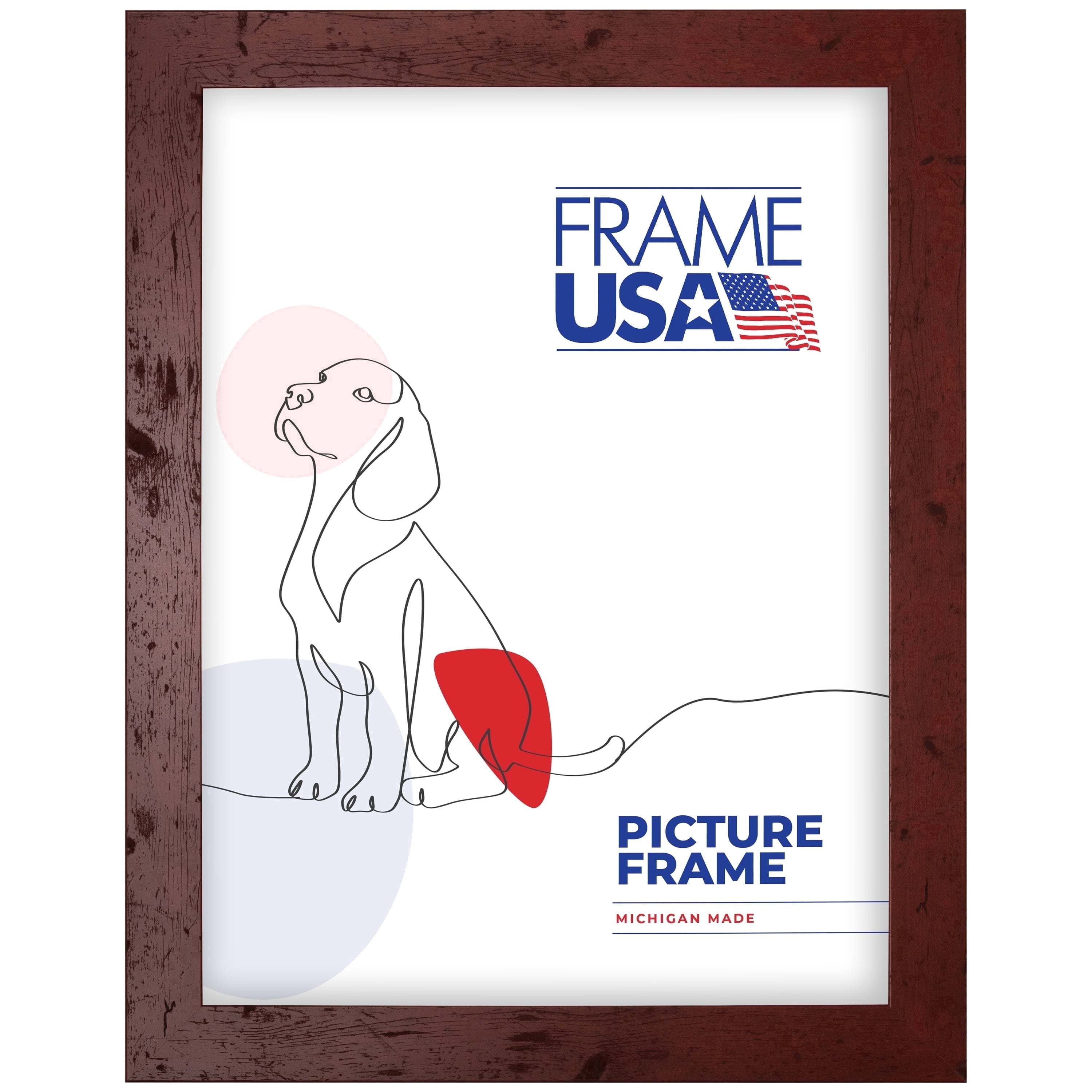Rustic Wide Red 18x24 Inch Picture Frame