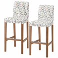 thumbnail image 1 of Rustic Wildflower Bar Stool Covers - Stretch Dining Chair Covers Set of 2, Summer Floral Botanical Bar Chair Cover Removable Counter Stool Pub Chairs Slipcovers Protectors for Kitchen/Cafe, 1 of 9