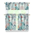 thumbnail image 1 of Rustic Wildflower Curtains 36 Inch - 3 Panel Farmhouse Bohemian Set with Vintage Floral Design, Rod Pocket Kitchen Window Drapes for Cottage Decor, 1 of 4