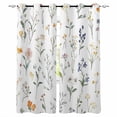 thumbnail image 1 of Rustic Wildflowers Blackout Curtains for Bedroom/Living Room, Thermal Insulated Kitchen Curtains, Spring Pastoral Botanical Floral Grommet Darkening Window Treatment Drapes 52"x84"x2, 1 of 8