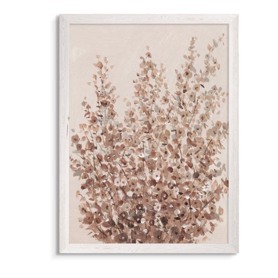 Rustic Wildflowers II - Barnwood Framed Canvas - 17 x 20 - White
