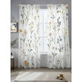 thumbnail image 1 of Rustic Wildflowers Sheer Curtains for Living Room Bedroom Spring Pastoral Botanical Floral Sheer Curtains 108 Inch Long 2 Panels Set Light Filtering Curtain Window Treatments Drapes for Dining Room, 1 of 6