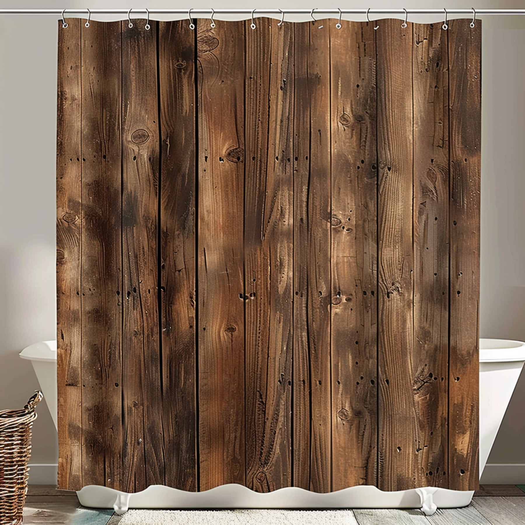Rustic Wood Bathroom Decor Dark Brown Vintage Wood Texture Shower