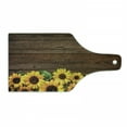 thumbnail image 1 of Rustic Wood Cutting Board, Autumn Sunflowers Pattern on Planks Farmland Style Composition, Decorative Tempered Glass Cutting and Serving Board, in 3 Sizes, by Ambesonne, 1 of 2
