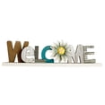 thumbnail image 1 of Rustic Wood Daisy Welcome Table Stand Sign Wood Kitchen Table Decor, 1 of 5