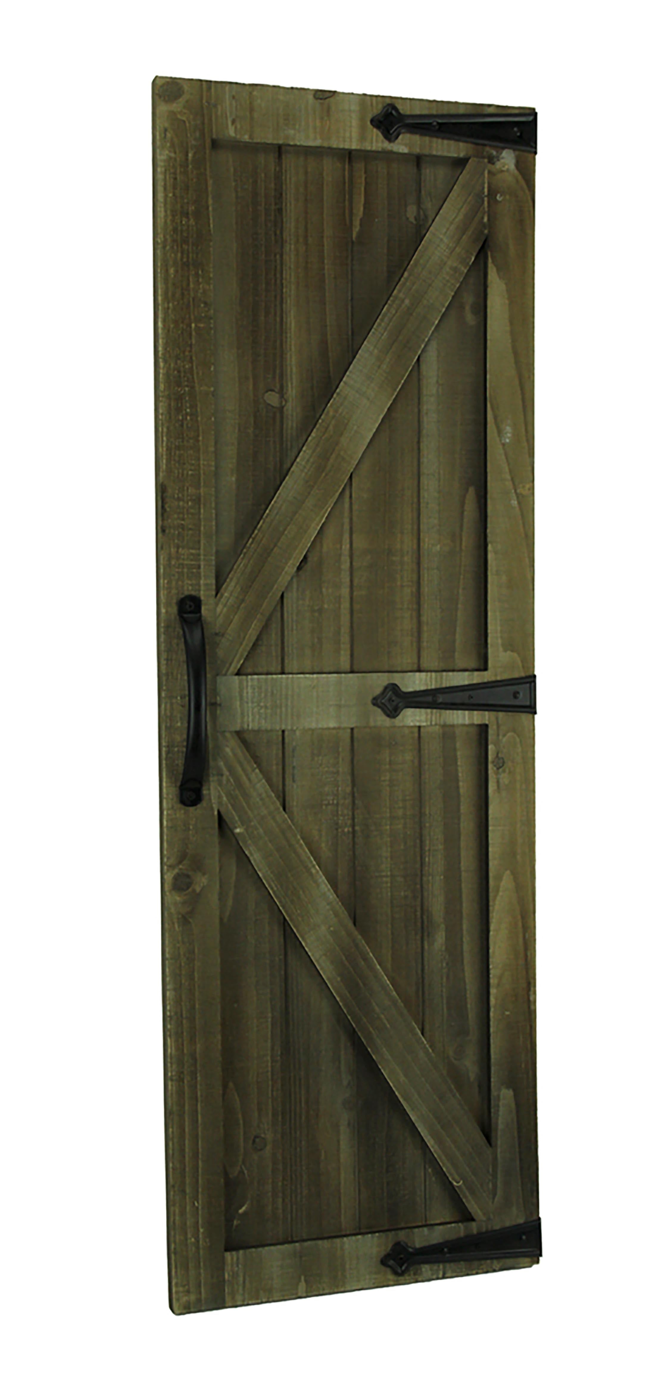 Rustic Brown Wood Farmhouse Barn Door Wall Hanging