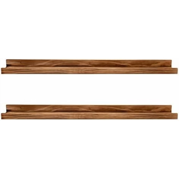 Rustic Wood Floating Shelves for Nursery Books Long Wall Bookshelf Photo Picture Ledge Shelf with Lip Wall Shelf for Kids Bedroom Bathroom Living Room Office Frames 36 Inches Set of 2