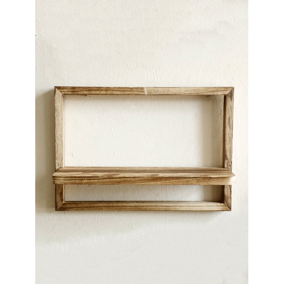 Rustic Wood Floating Shelves for Wall Decorative Wall Mounted Storage Display Shelf Plants Small Items Wooden Hanging Shelves